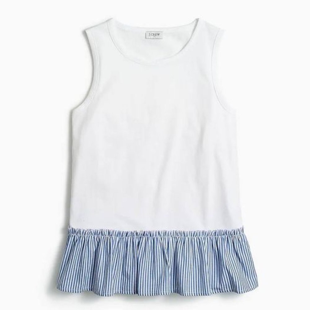 J. Crew Factory Woven-hem tank top